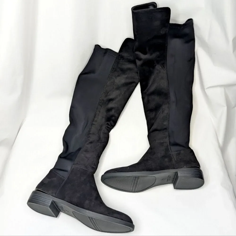 Simply Vera Vera Wang Florence Women's Over The Knee Boots Black Suede